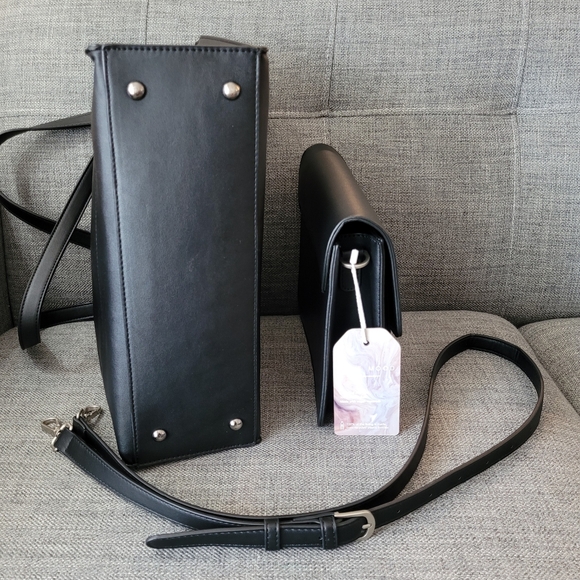 Pixie Mood Set of 3 Vegan Leather Black Tote, Purse, and Wallet - NWT & EUC - Picture 5 of 12